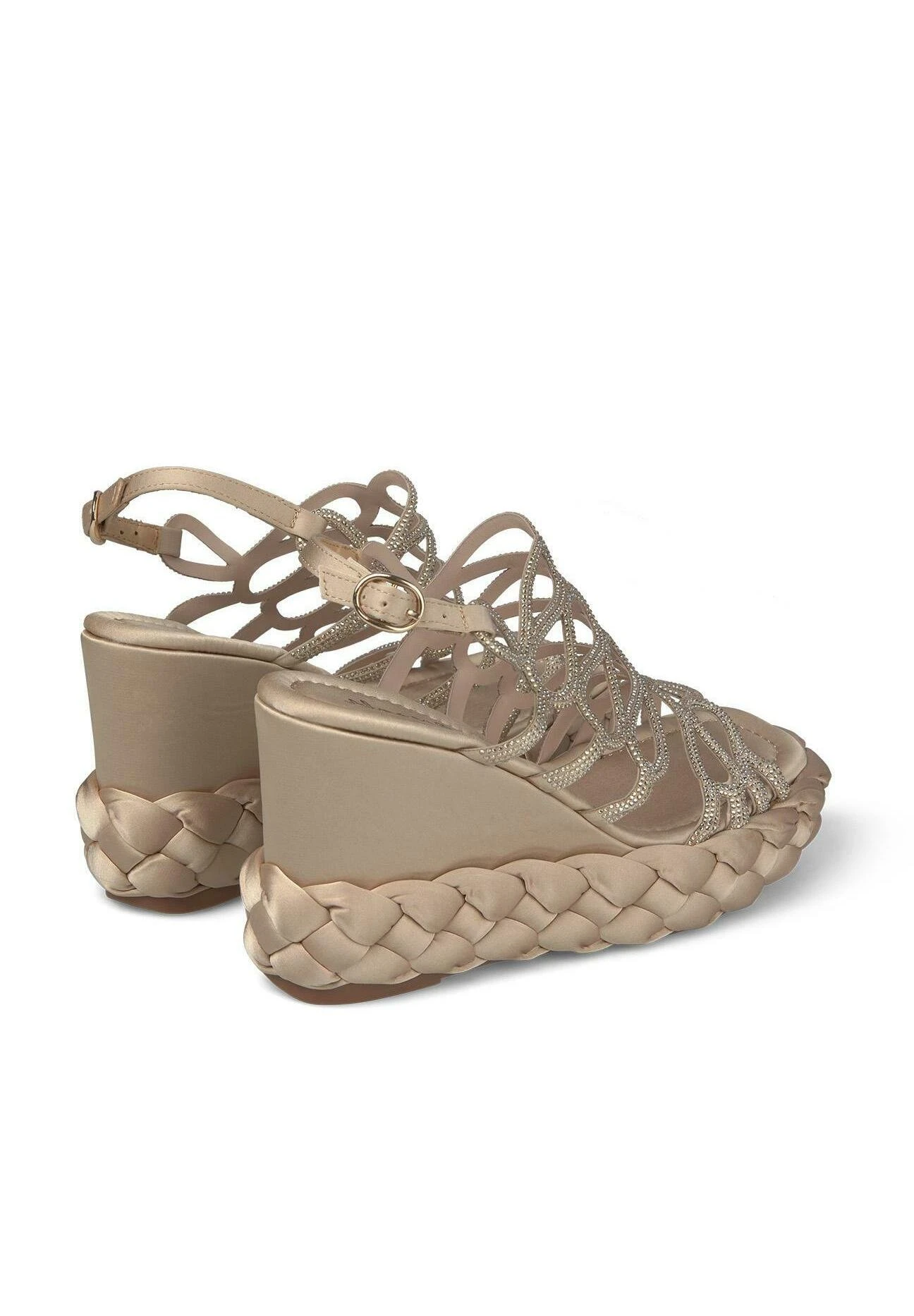 Alma En Pena Leani - Sandalias De Cuña - Dorado 4 Alma En Pena Leani - Sandalias De Cuña - Dorado - Imagen 3