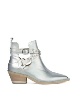 Alma En Pena Botines De Tacón - Plata