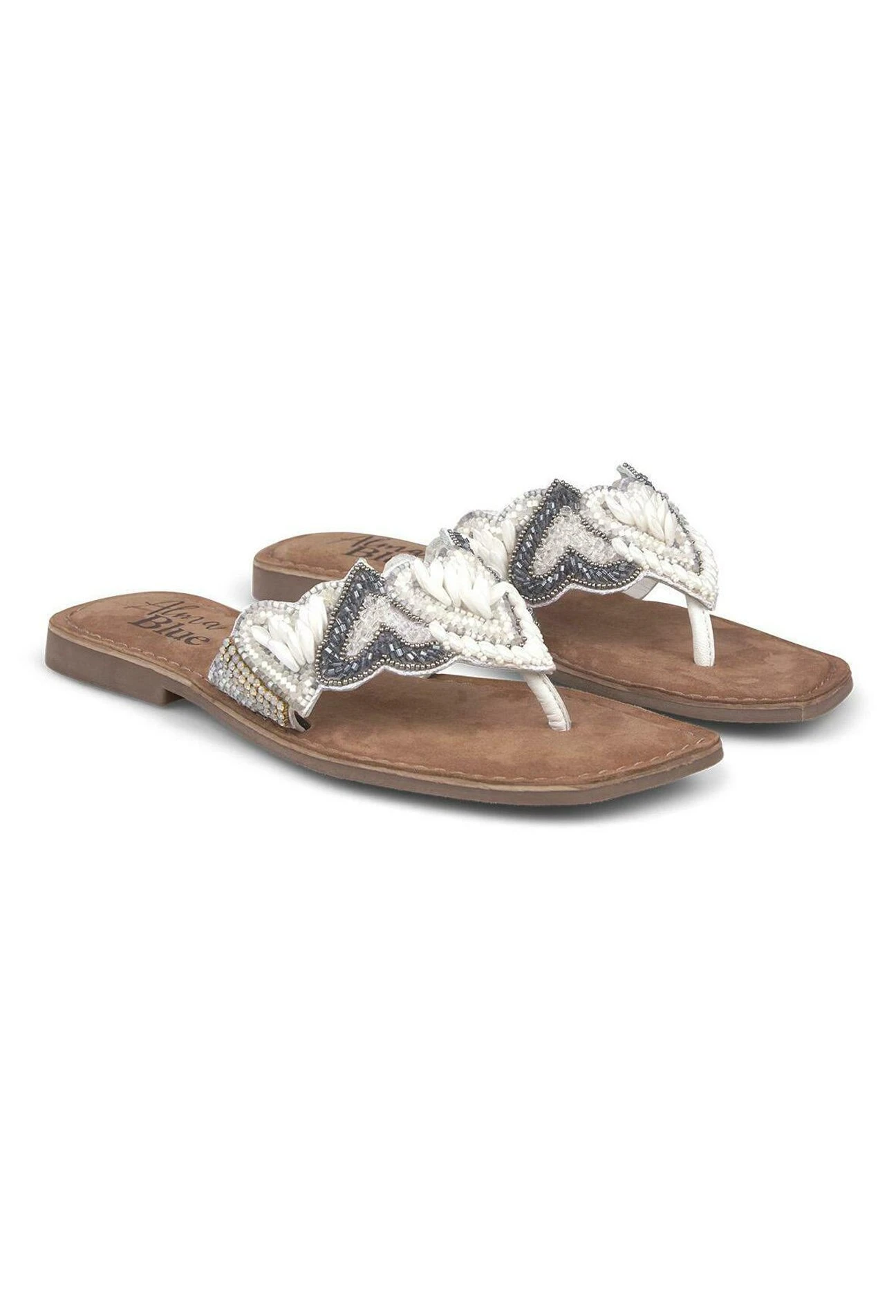 Alma En Pena Sanela - Sandalias Planas - Blanco 4 Alma En Pena Sanela - Sandalias Planas - Blanco - Imagen 2