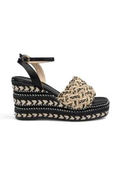 Alma En Pena Caney - Sandalias De Cuña - Black