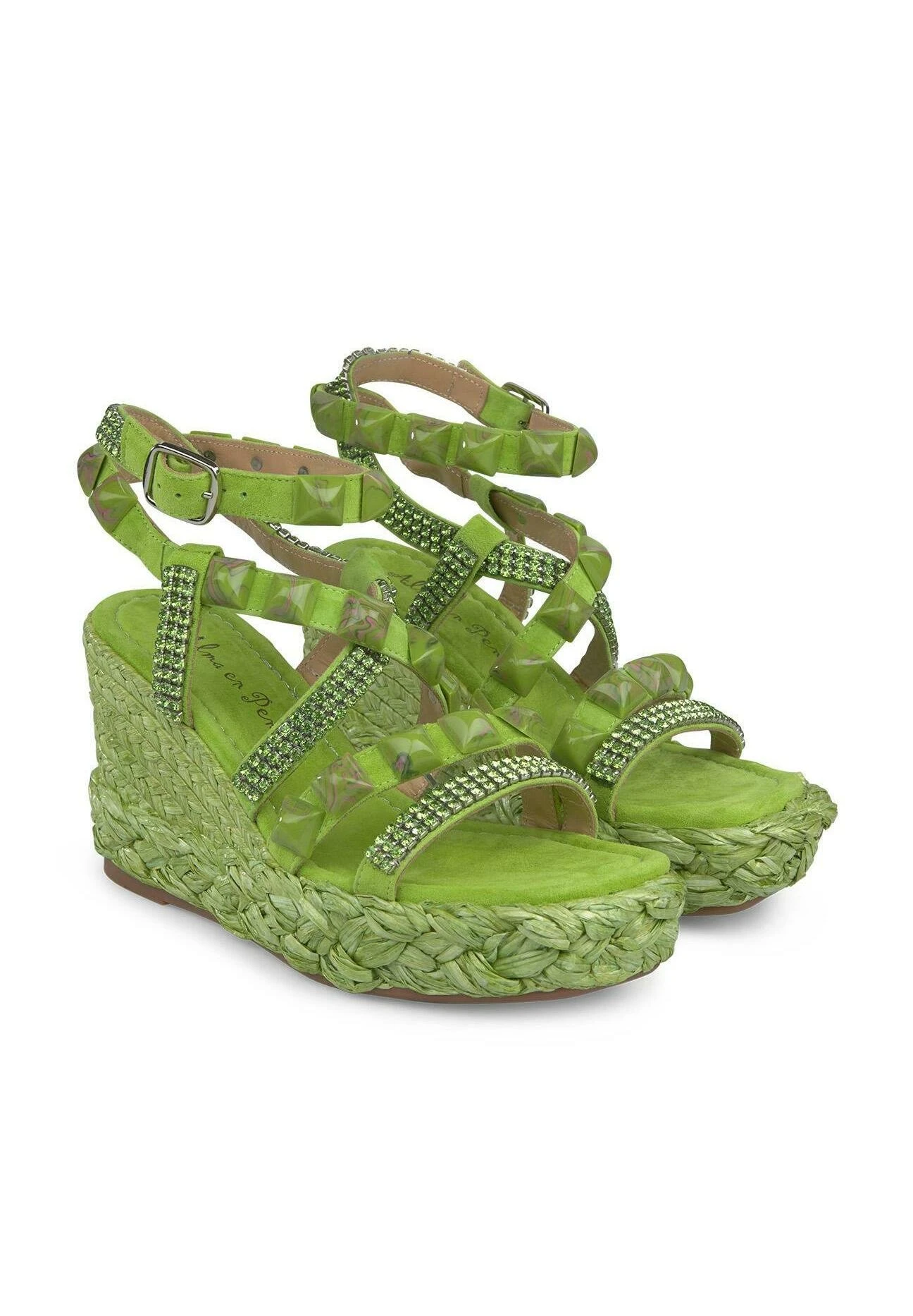 Alma En Pena Artieda - Sandalias De Cuña - Verde 4 Alma En Pena Artieda - Sandalias De Cuña - Verde - Imagen 2