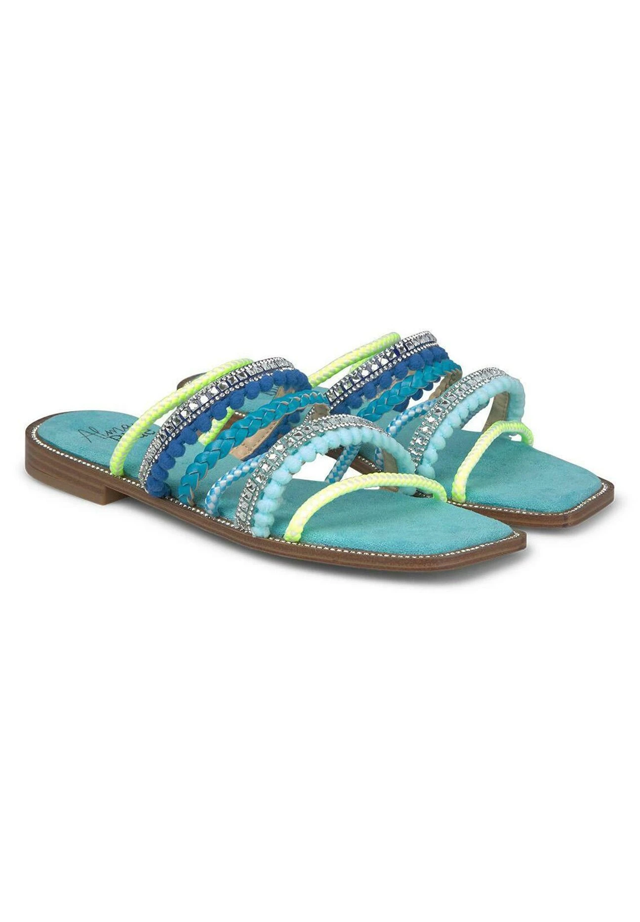 Alma En Pena Trof - Sandalias Planas - Azul 4 Alma En Pena Trof - Sandalias Planas - Azul - Imagen 2