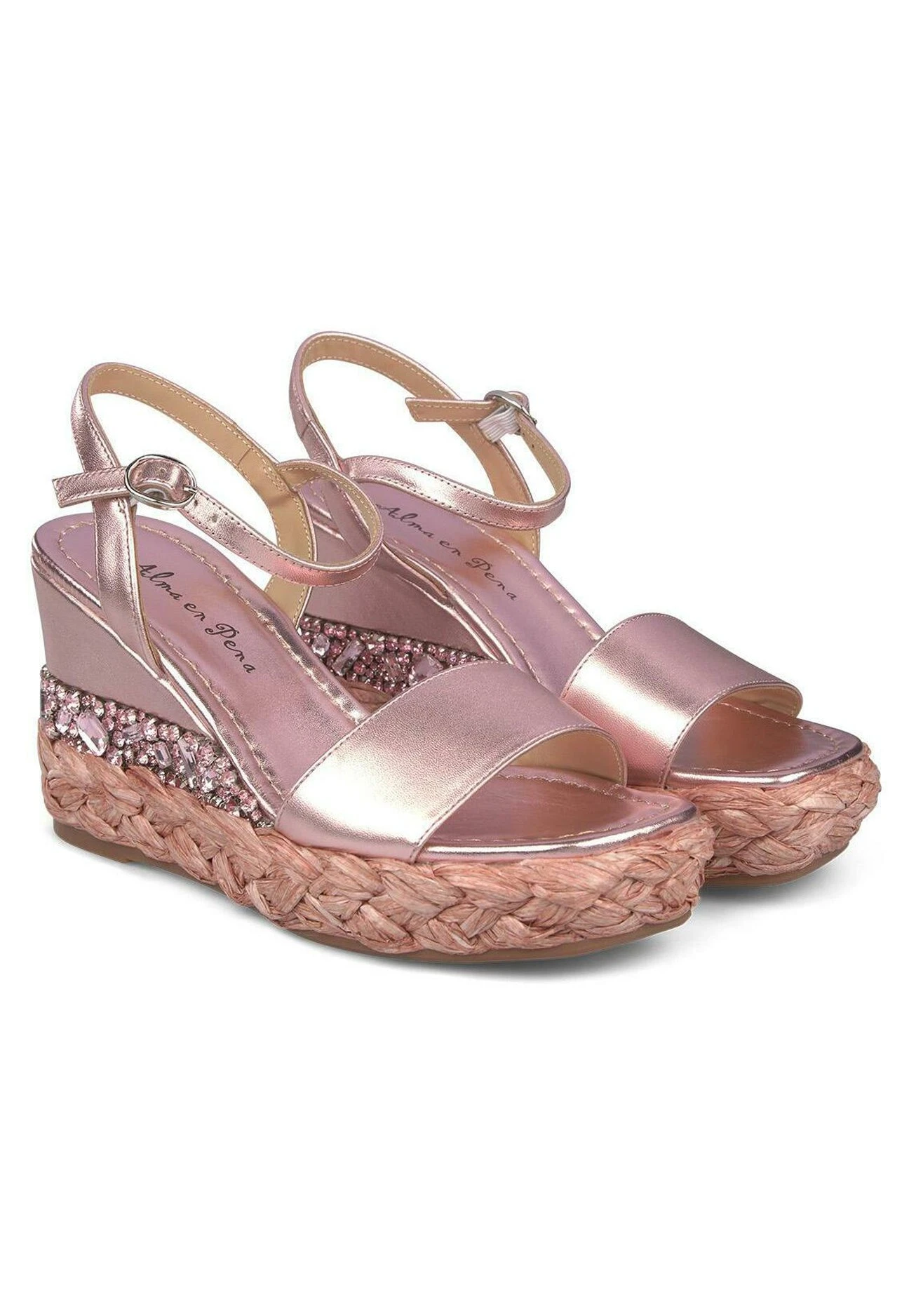 Alma En Pena Lanzas - Sandalias De Cuña - Rosa 4 Alma En Pena Lanzas - Sandalias De Cuña - Rosa - Imagen 2